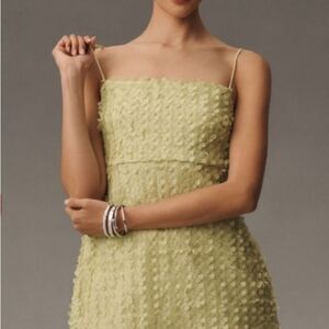 By Anthropologie 3D Floral Embellished Mini Dress